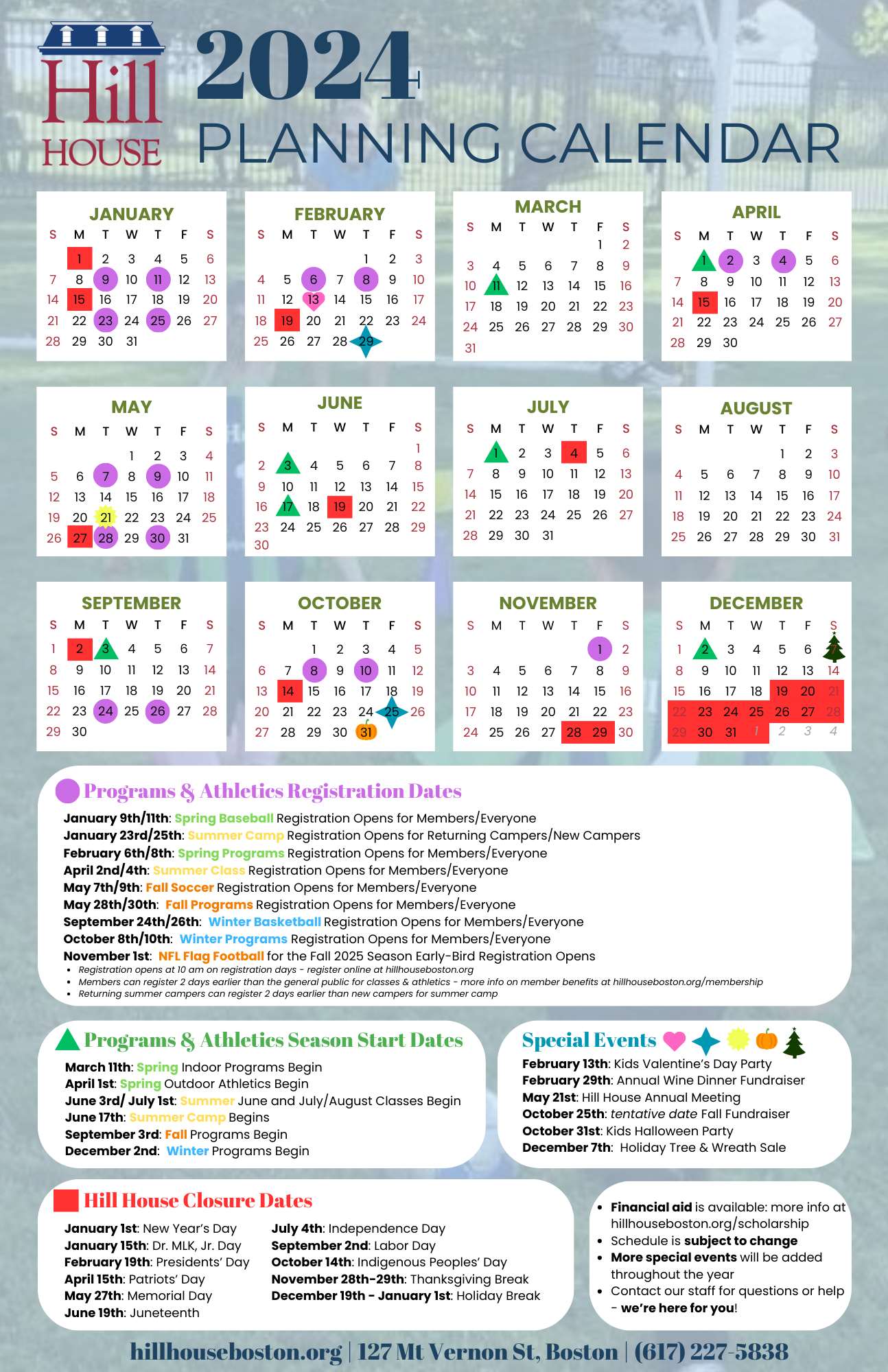 House Calendar Hoyer College Amy Yalonda